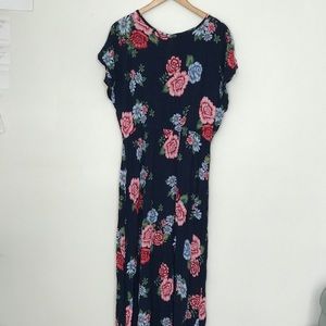 Floral Dress with Open Back